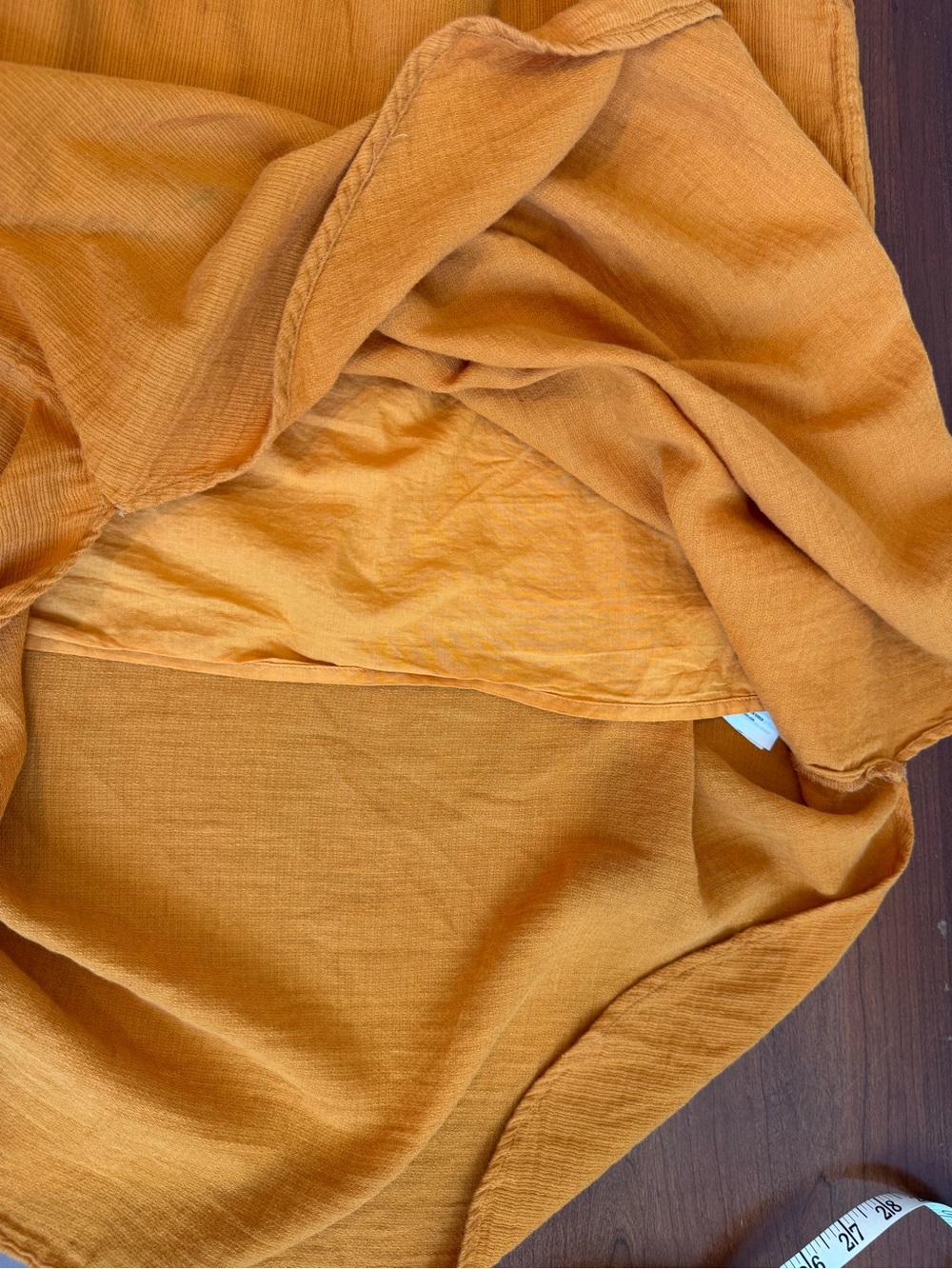 Prana 100% Organic Cotton Sleeveless Midi Dress in Mustard Yellow Size XL - Picture 9 of 10